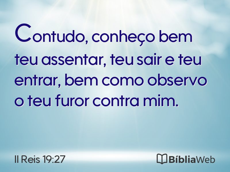 II Reis 19:27 em imagem para compartilhar