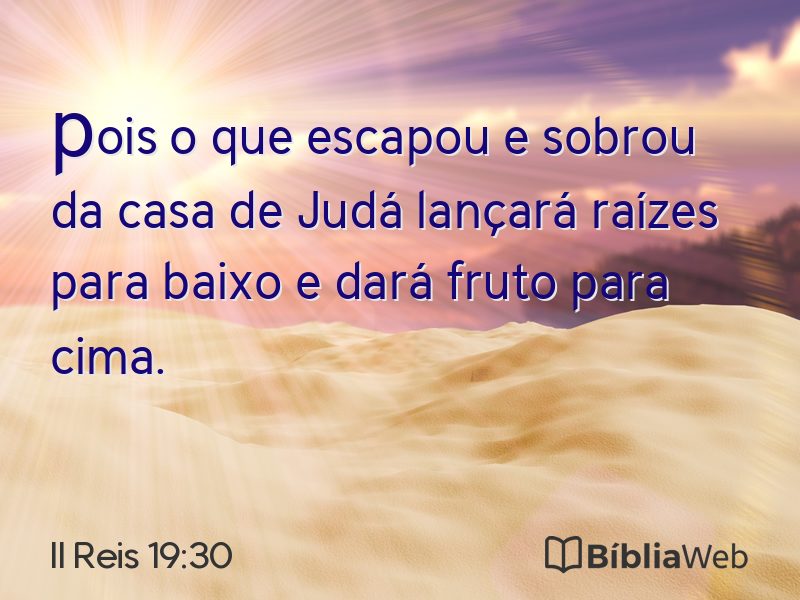 II Reis 19:30 em imagem para compartilhar
