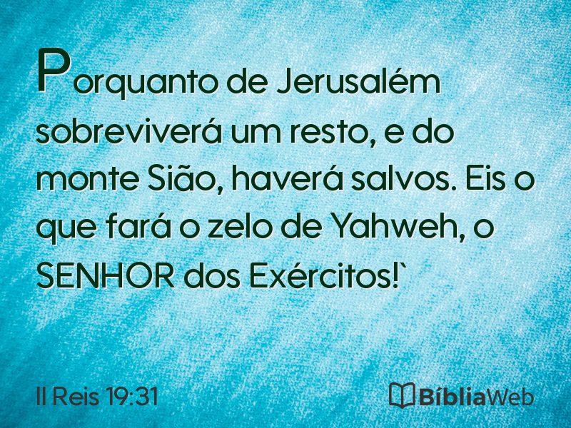 II Reis 19:31 em imagem para compartilhar
