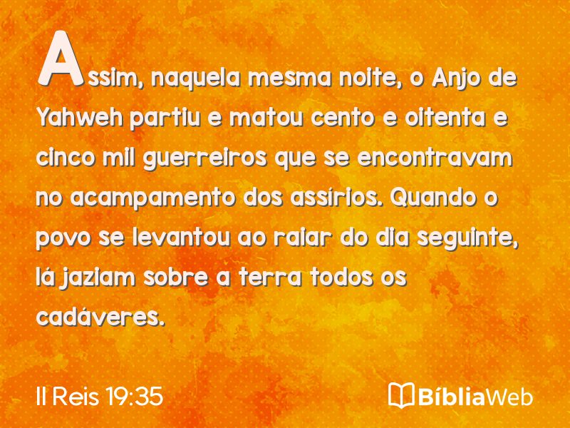 II Reis 19:35 em imagem para compartilhar