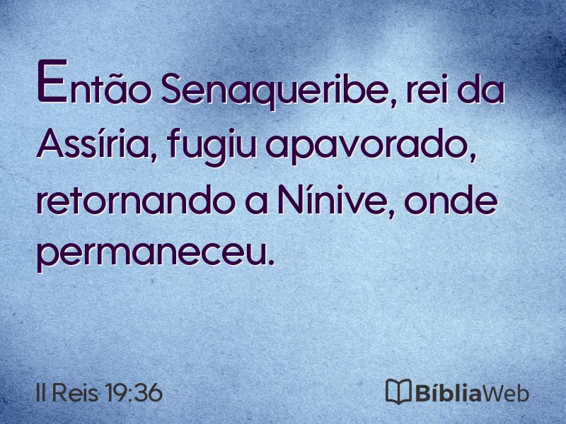 II Reis 19:36 em imagem para compartilhar