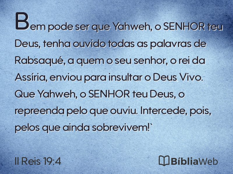 II Reis 19:4 em imagem para compartilhar