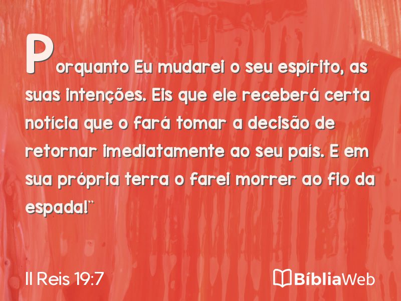 II Reis 19:7 em imagem para compartilhar
