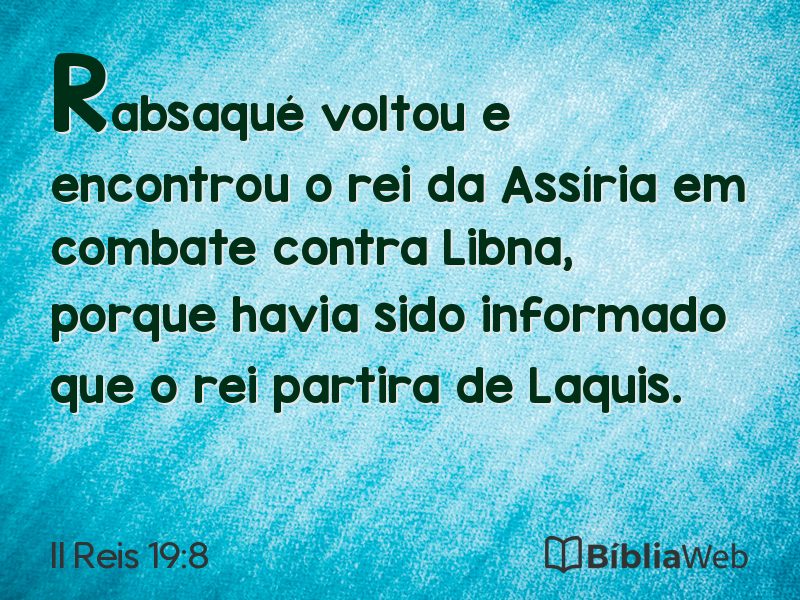 II Reis 19:8 em imagem para compartilhar