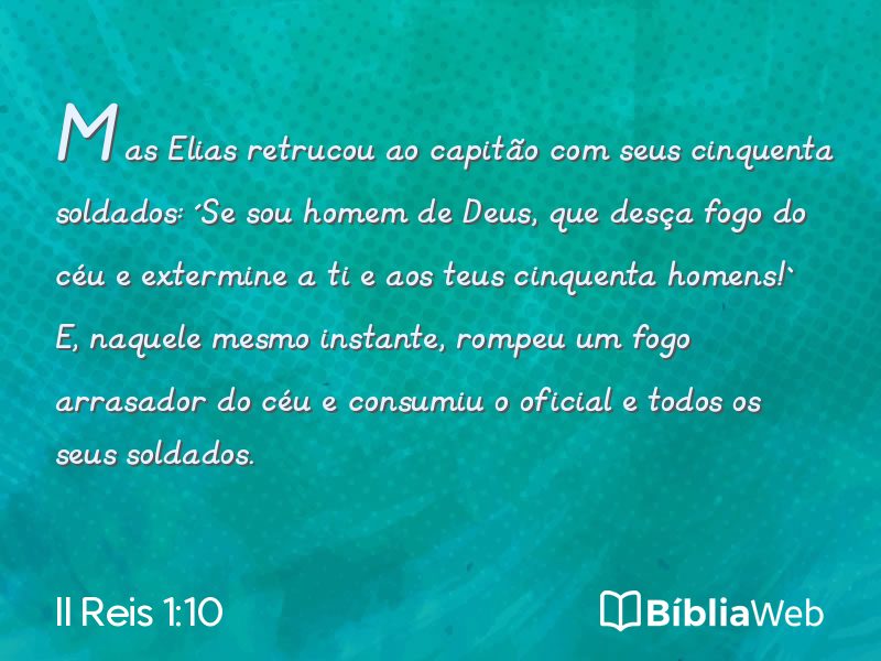 II Reis 1:10 em imagem para compartilhar