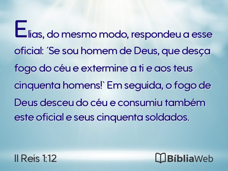 II Reis 1:12 em imagem para compartilhar