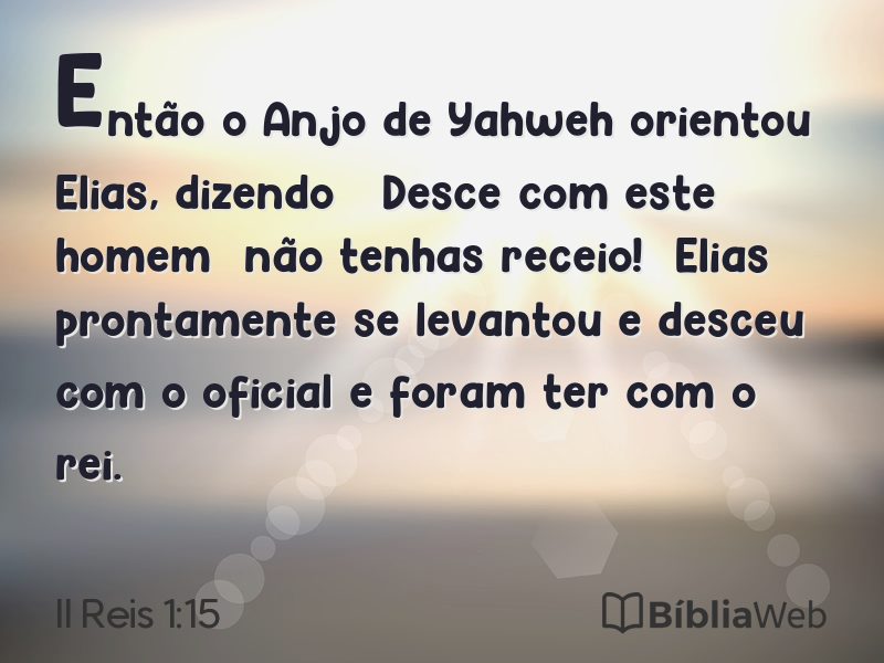 II Reis 1:15 em imagem para compartilhar