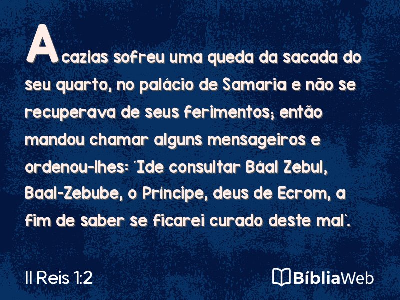 II Reis 1:2 em imagem para compartilhar