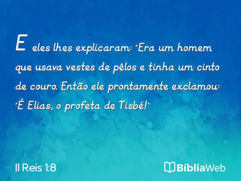 II Reis 1:8 em imagem para compartilhar