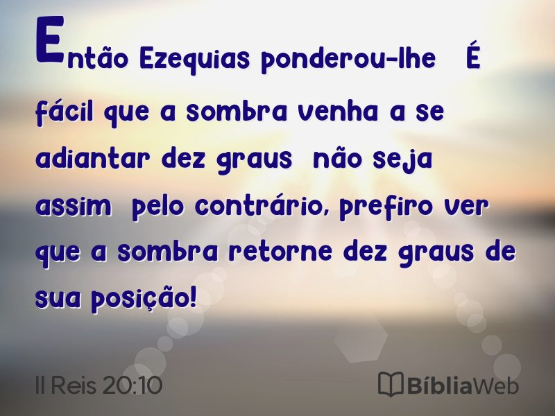 II Reis 20:10 em imagem para compartilhar