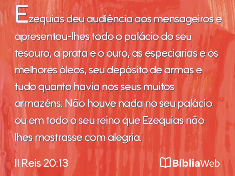 II Reis 20:13 em imagem para compartilhar