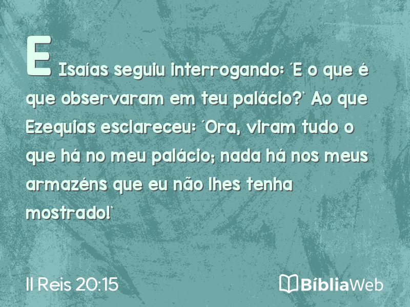 II Reis 20:15 em imagem para compartilhar