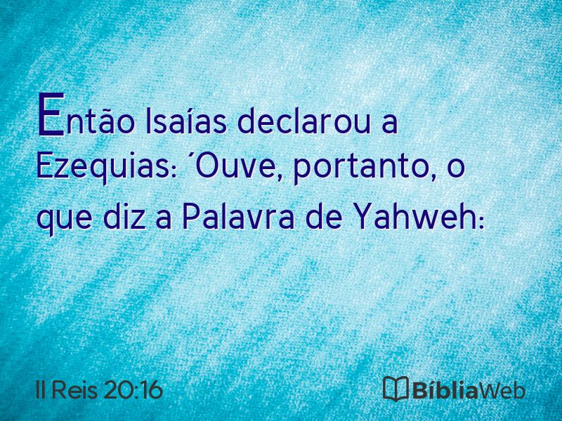 II Reis 20:16 em imagem para compartilhar