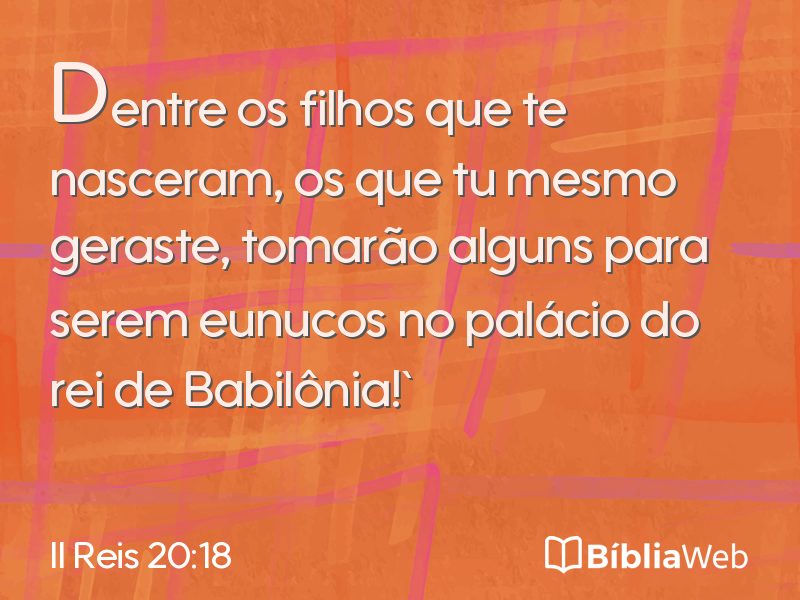 II Reis 20:18 em imagem para compartilhar