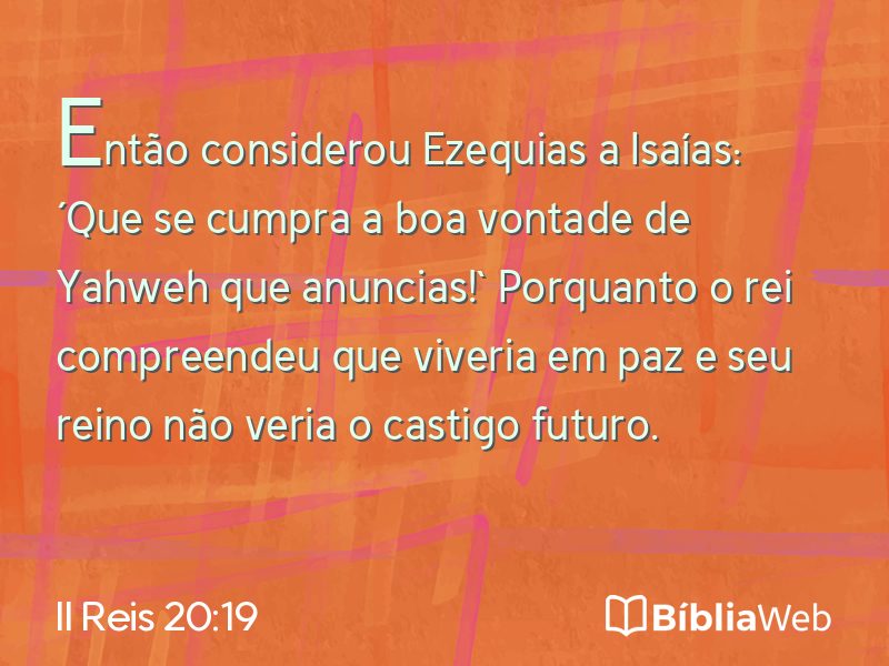 II Reis 20:19 em imagem para compartilhar