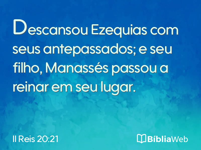 II Reis 20:21 em imagem para compartilhar