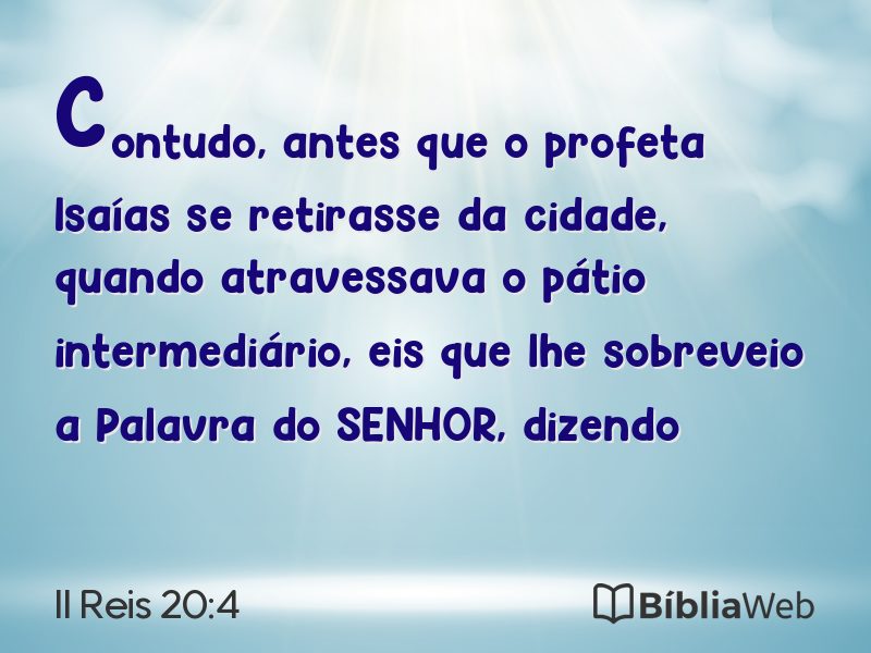 II Reis 20:4 em imagem para compartilhar