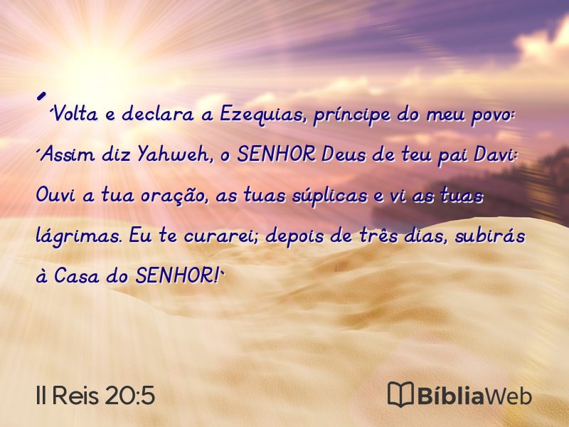 II Reis 20:5 em imagem para compartilhar