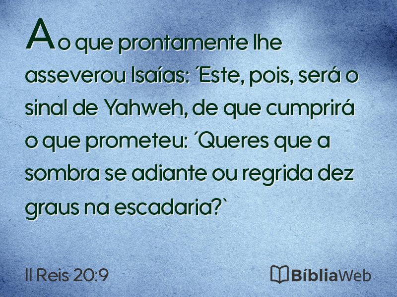 II Reis 20:9 em imagem para compartilhar