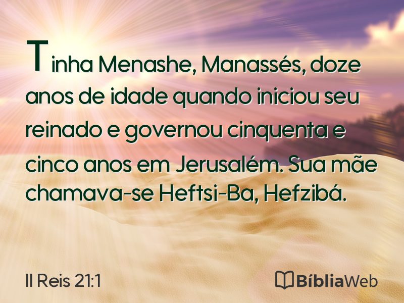 II Reis 21:1 em imagem para compartilhar
