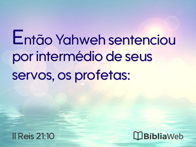 II Reis 21:10 em imagem para compartilhar