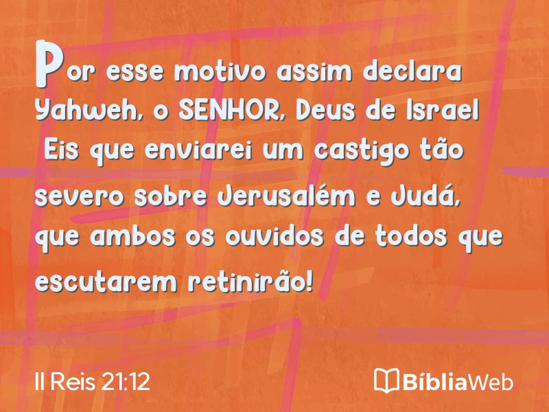 II Reis 21:12 em imagem para compartilhar