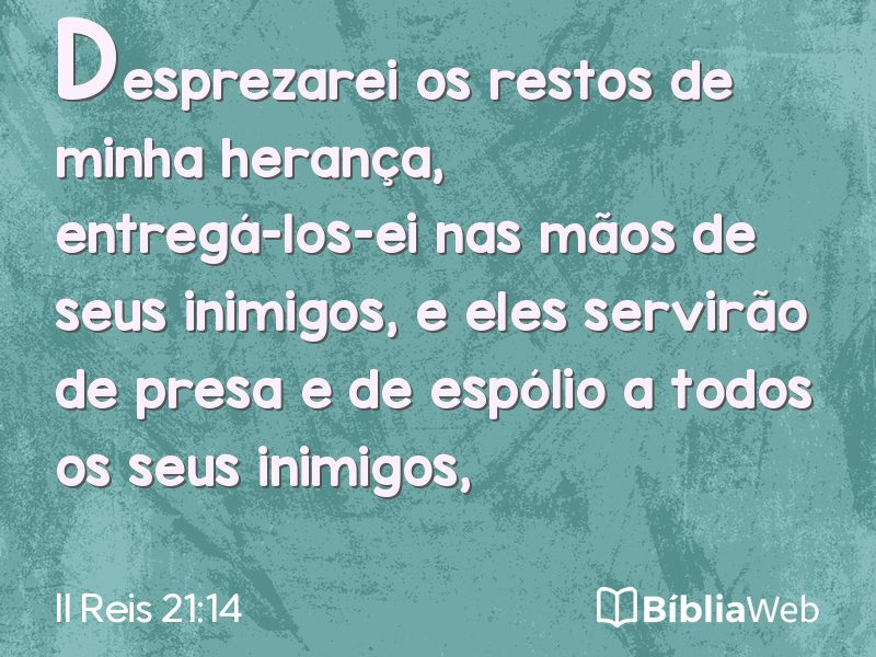 II Reis 21:14 em imagem para compartilhar