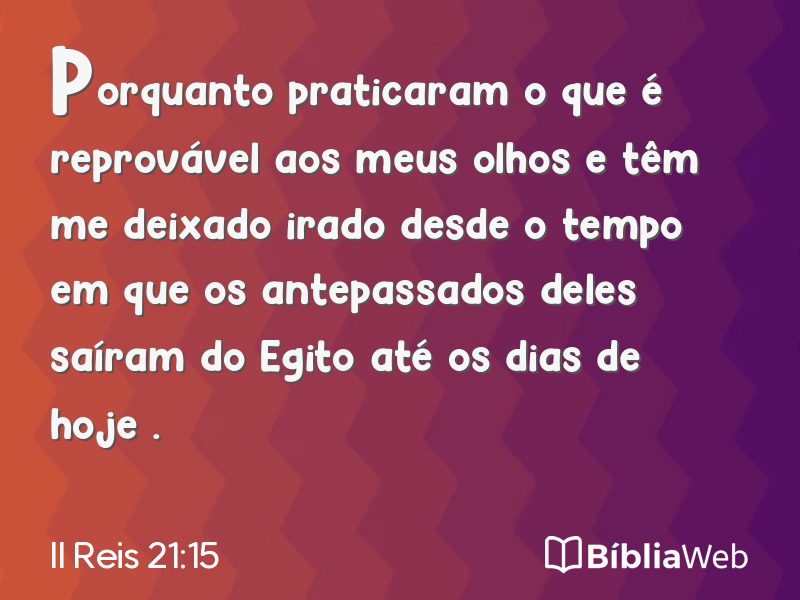 II Reis 21:15 em imagem para compartilhar