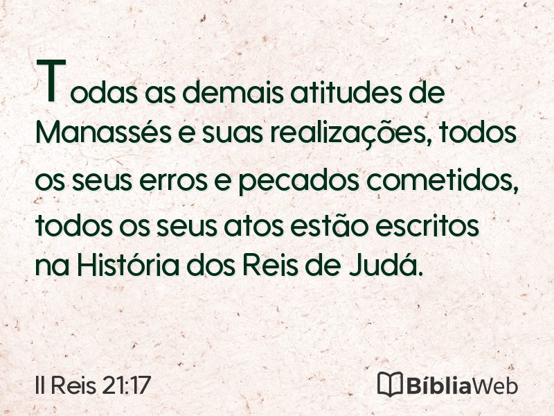 II Reis 21:17 em imagem para compartilhar