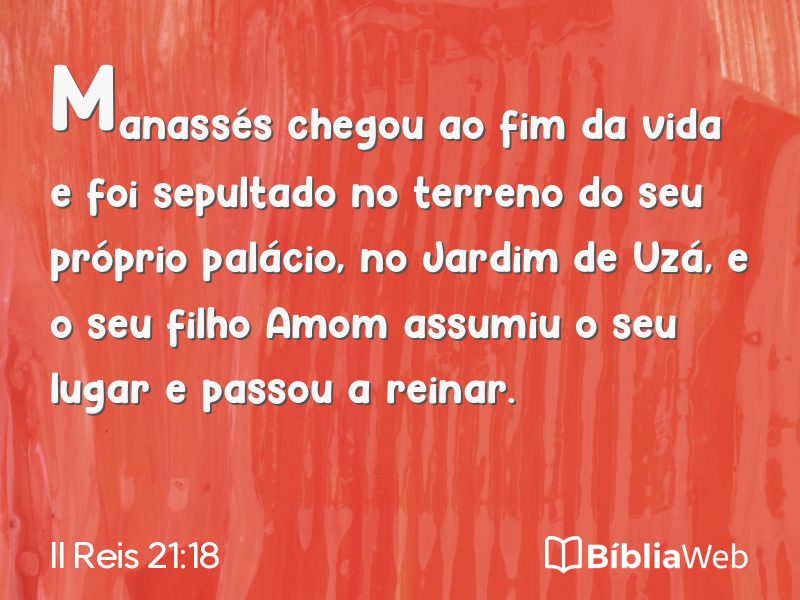 II Reis 21:18 em imagem para compartilhar