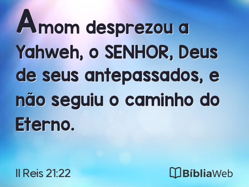 II Reis 21:22 em imagem para compartilhar
