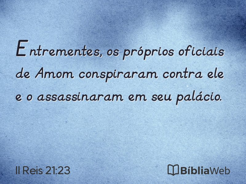 II Reis 21:23 em imagem para compartilhar