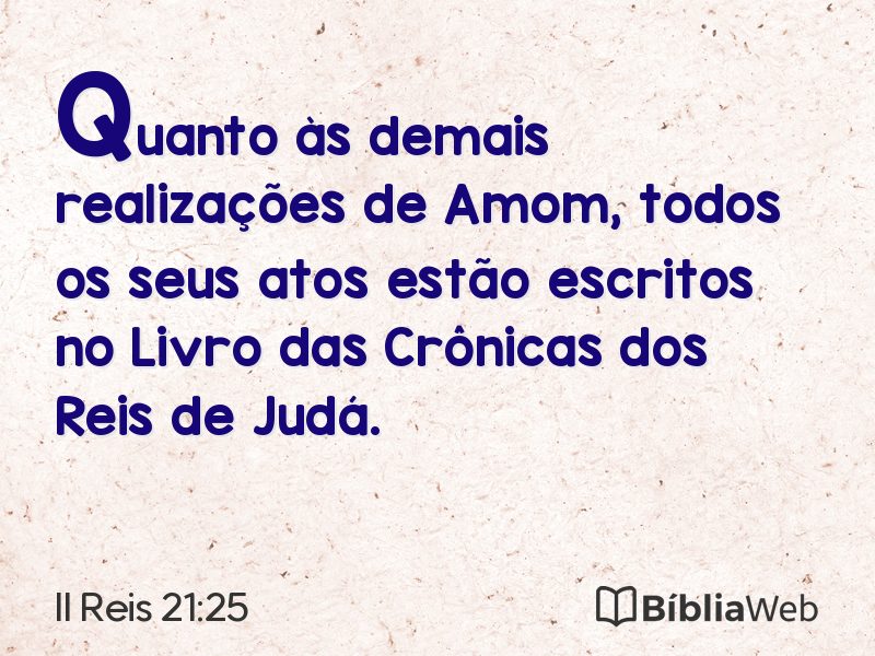 II Reis 21:25 em imagem para compartilhar