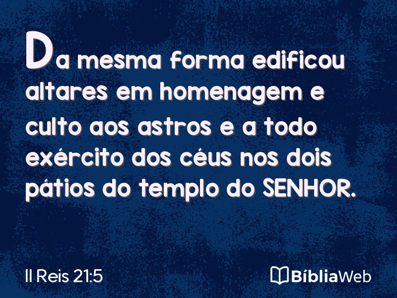 II Reis 21:5 em imagem para compartilhar