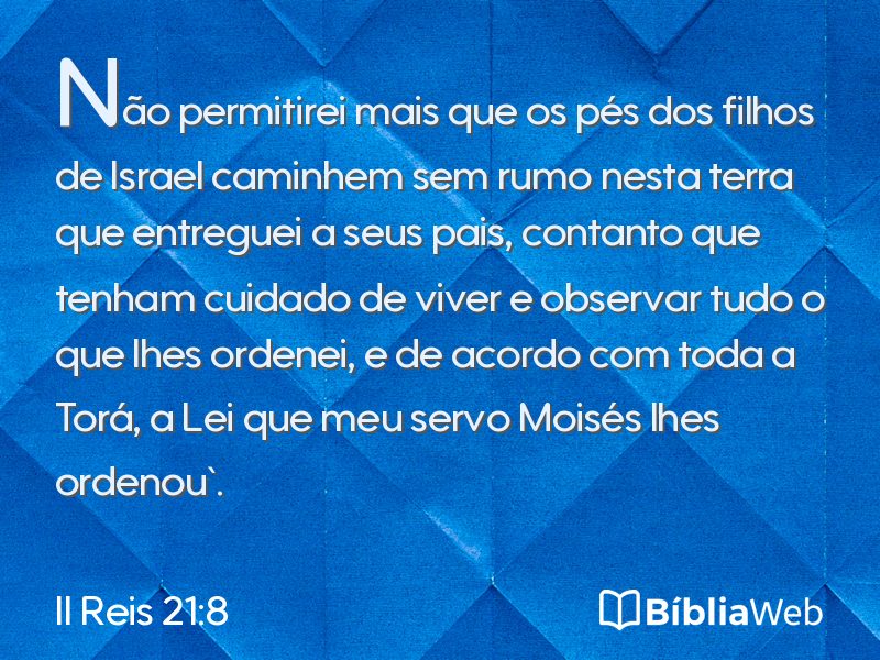 II Reis 21:8 em imagem para compartilhar