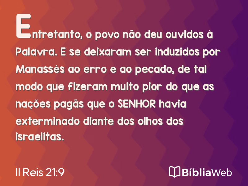 II Reis 21:9 em imagem para compartilhar