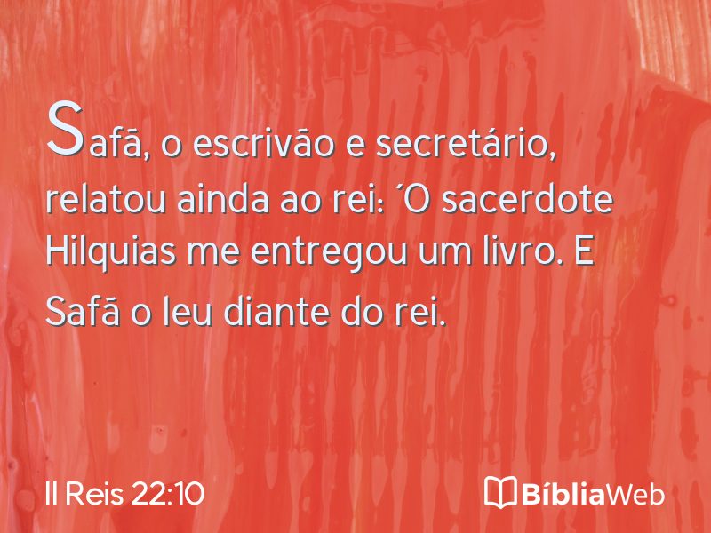 II Reis 22:10 em imagem para compartilhar