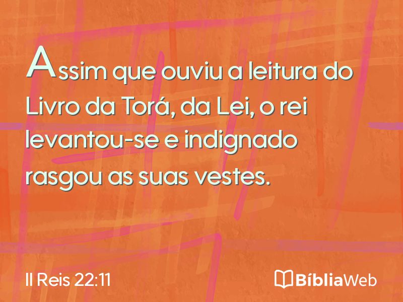 II Reis 22:11 em imagem para compartilhar