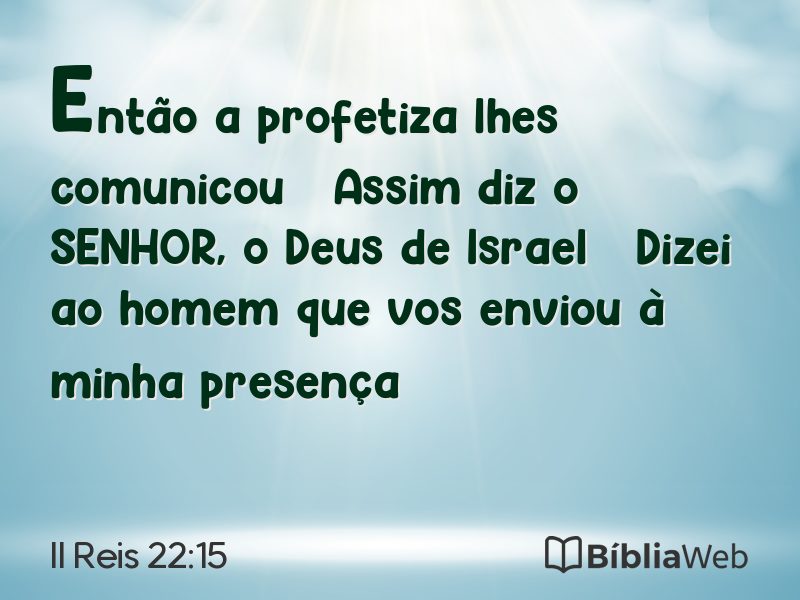 II Reis 22:15 em imagem para compartilhar