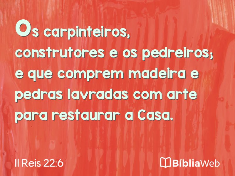 II Reis 22:6 em imagem para compartilhar