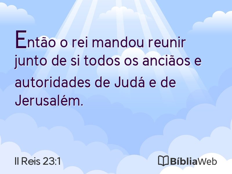 II Reis 23:1 em imagem para compartilhar