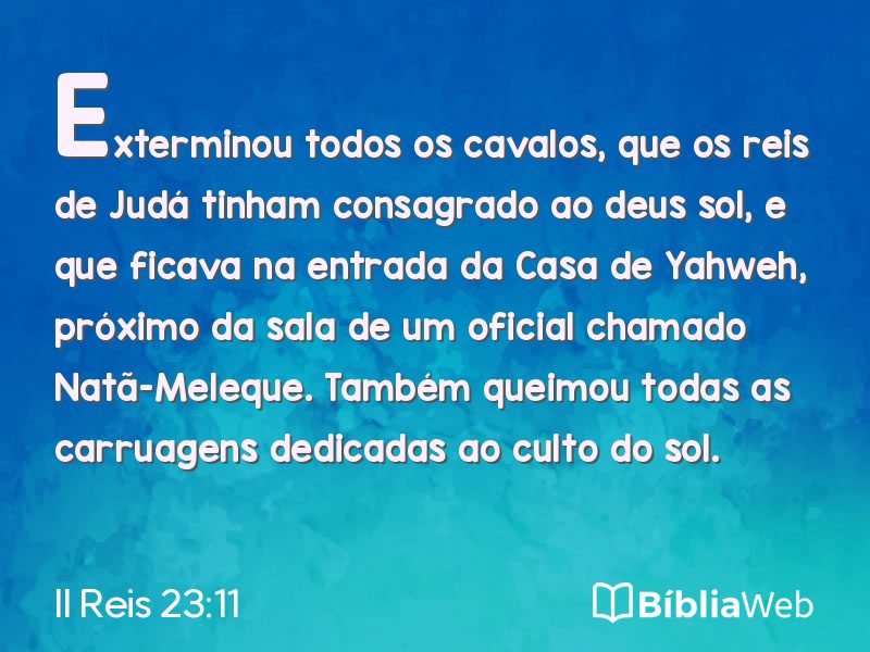 II Reis 23:11 em imagem para compartilhar