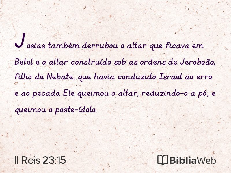 II Reis 23:15 em imagem para compartilhar