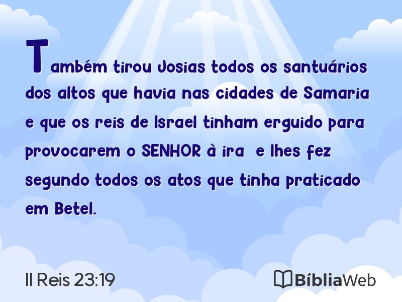 II Reis 23:19 em imagem para compartilhar
