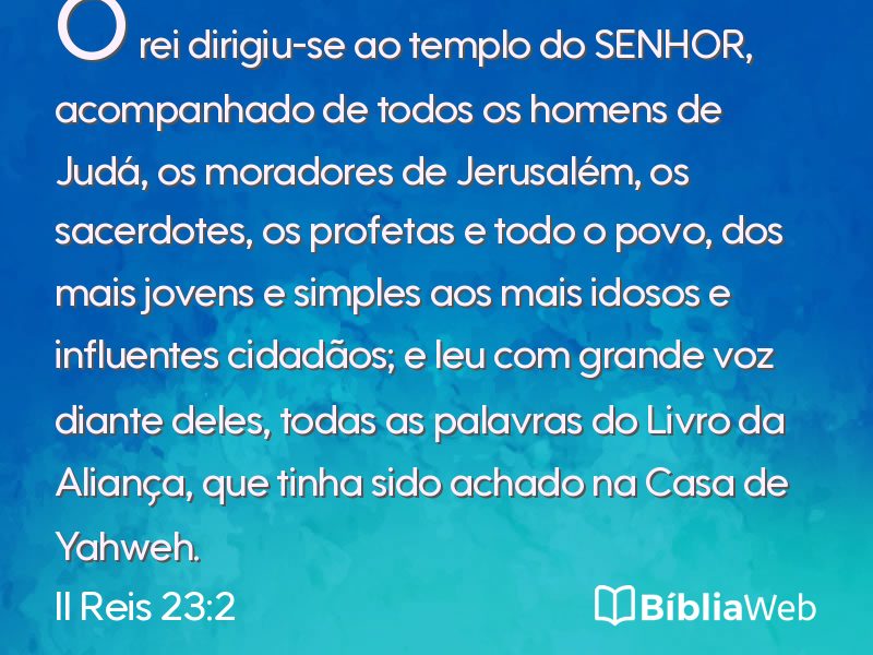 II Reis 23:2 em imagem para compartilhar