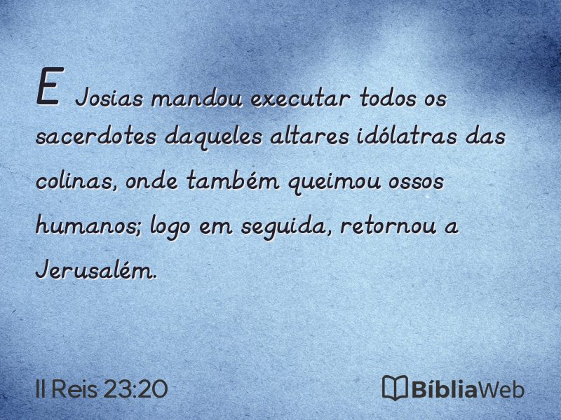 II Reis 23:20 em imagem para compartilhar