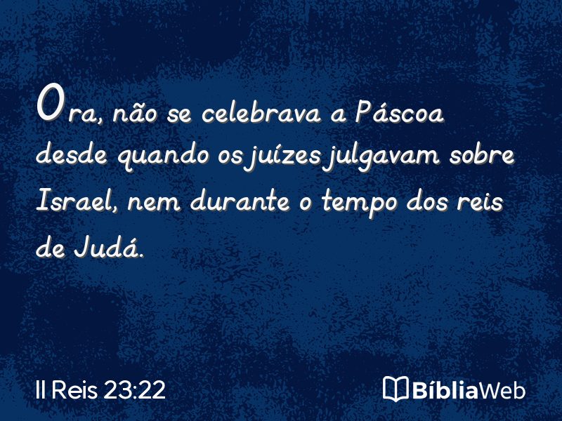 II Reis 23:22 em imagem para compartilhar