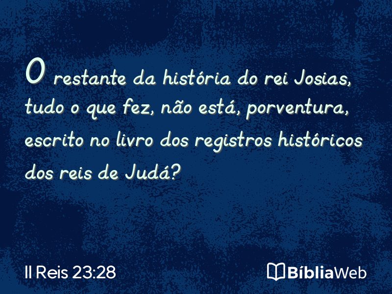 II Reis 23:28 em imagem para compartilhar