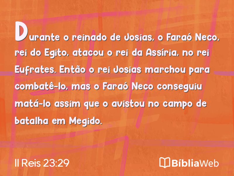 II Reis 23:29 em imagem para compartilhar