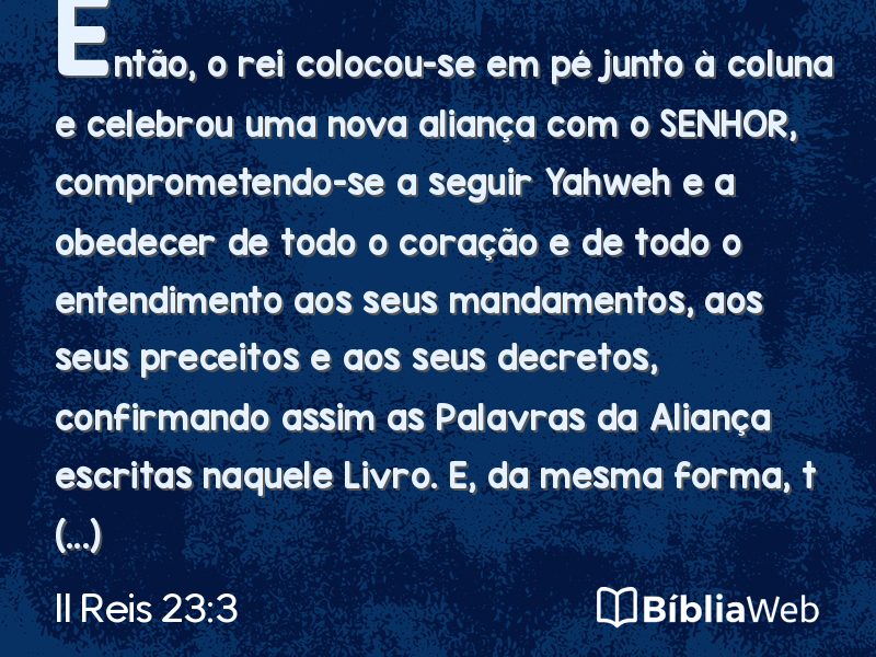 II Reis 23:3 em imagem para compartilhar